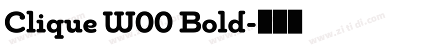 Clique W00 Bold字体转换